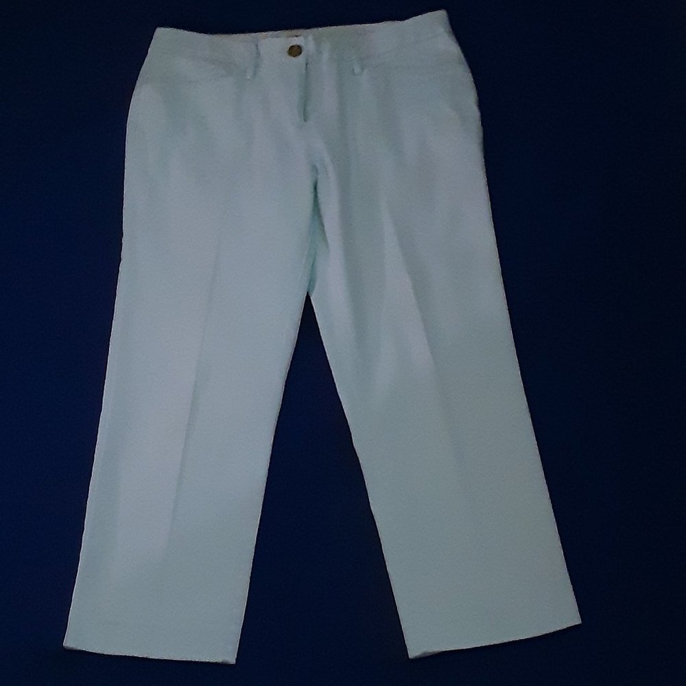 Lands' End Vintage Capris..Sky Blue.4 Petite.Good Condition